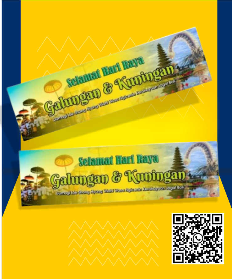 cetak spanduk ucapan selamat hari raya galungan & kuningan